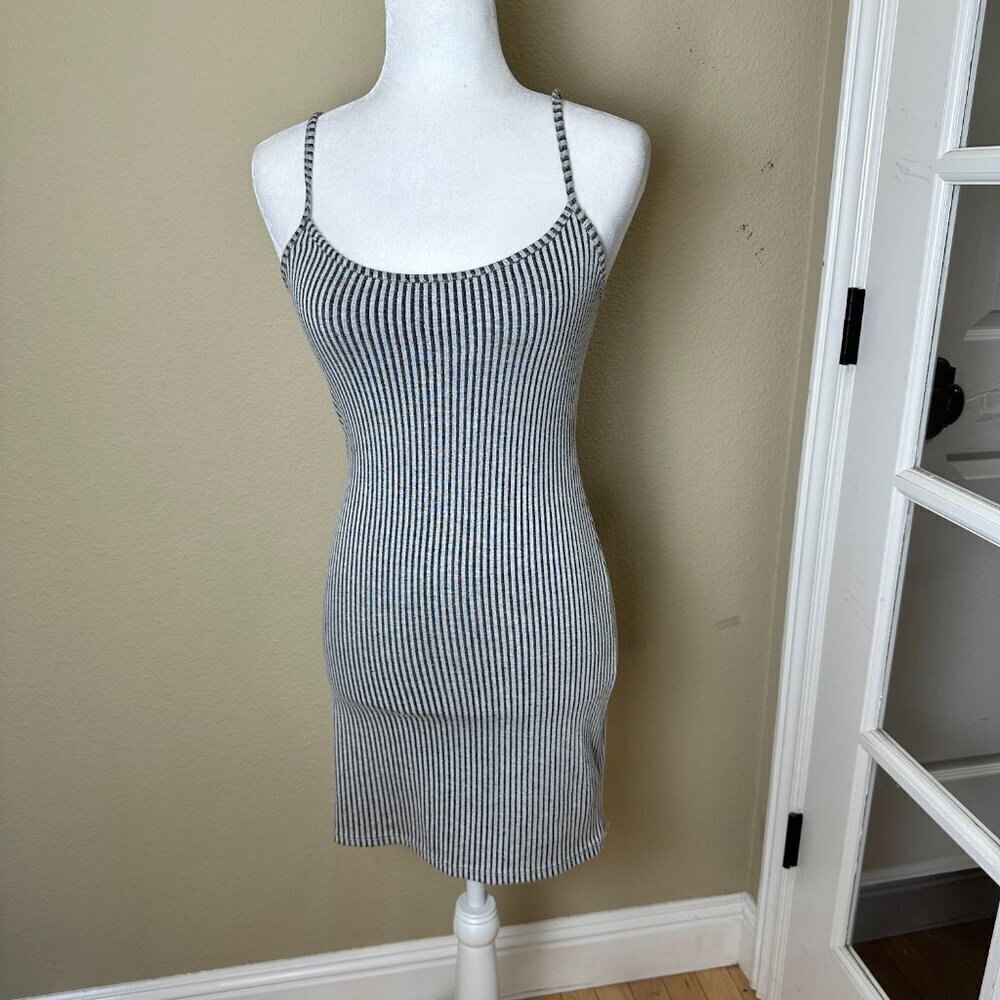 URBAN OUTFITTERS Striped Ribbed Bodycon Body Con Mini Size Small - Picture 2 of 8